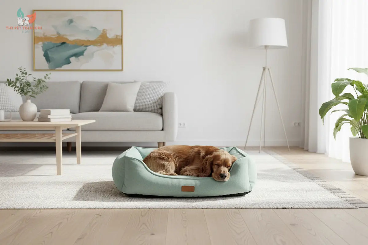 Trixie Cuccia Talis Verde Menta 80 X 60 cm– Cuccia di Design per Cani, colore verde-teal – vista frontale
