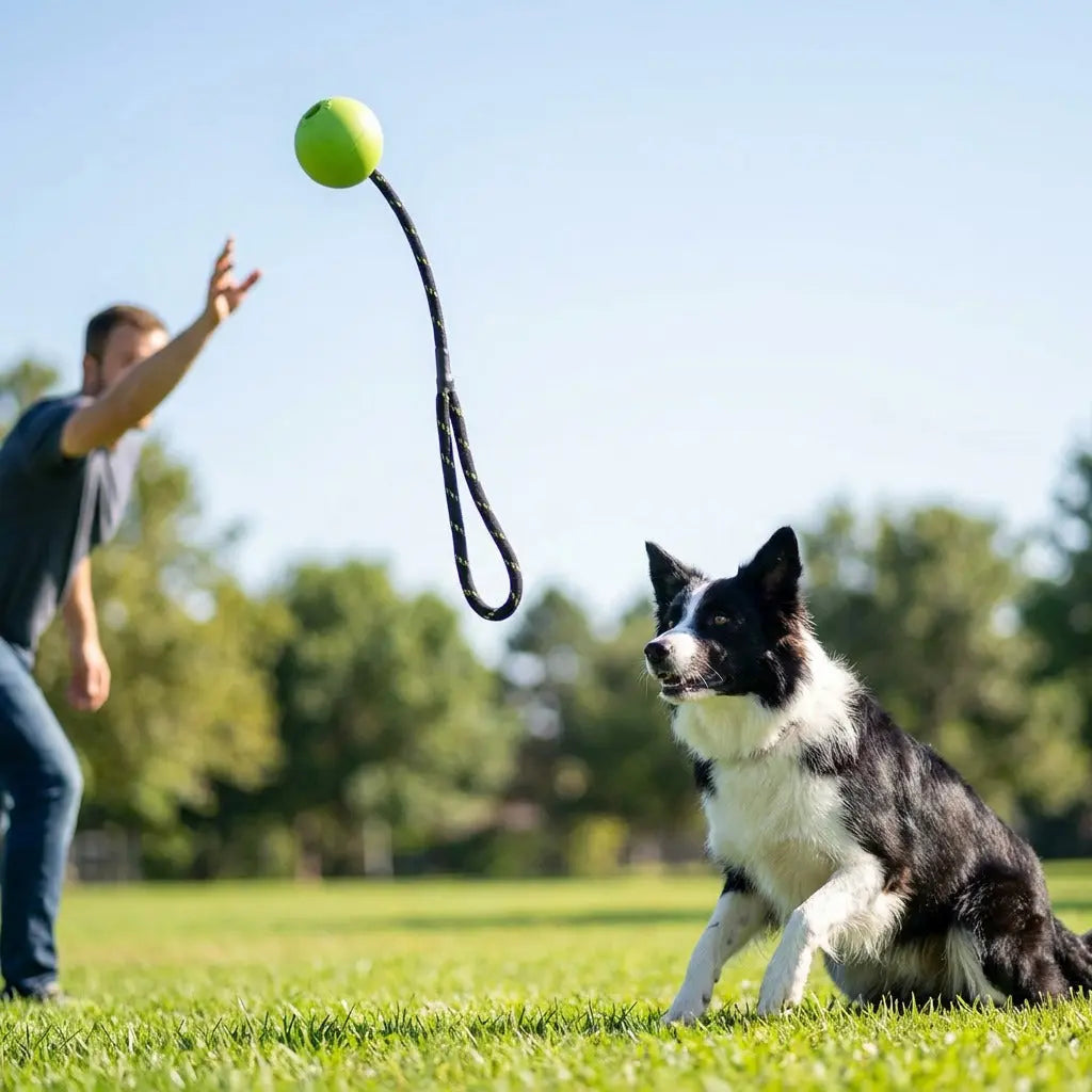 Palla con Corda in Gomma Jumbo – Giocattoli per Animali - The Pet Treasure Store
