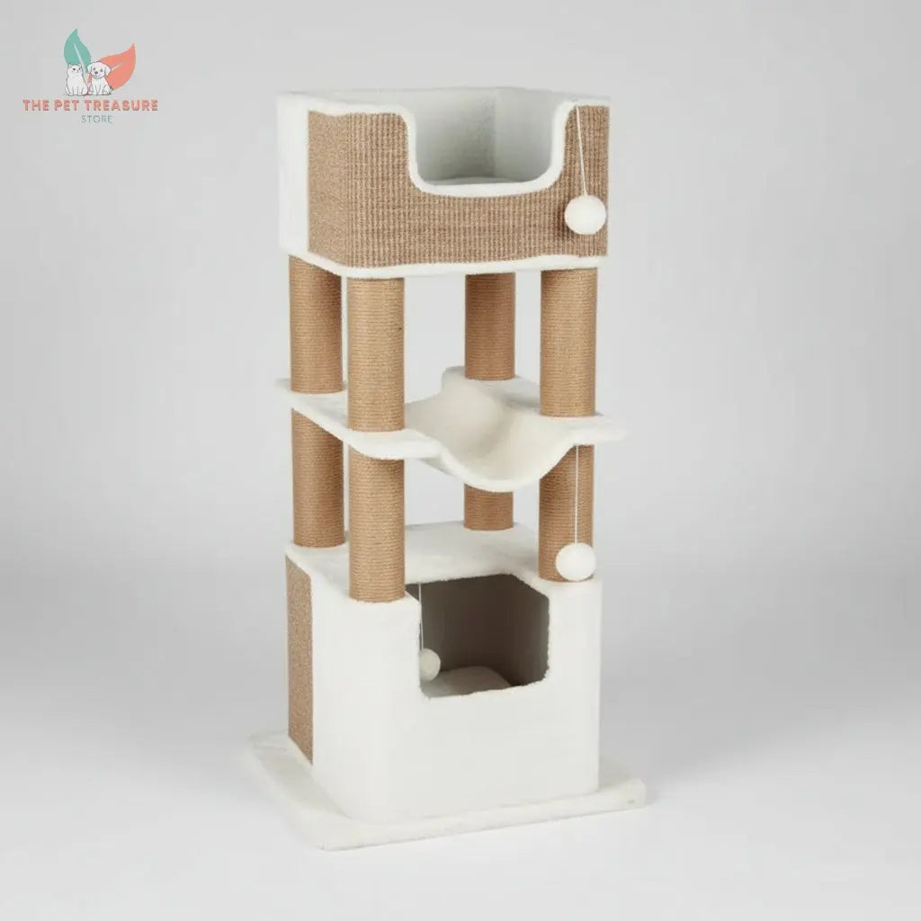 TRIXIE tiragraffi LUCANO XXL bianco/taupe 58 x 48 x 110 cm The Pet Treasure Store
