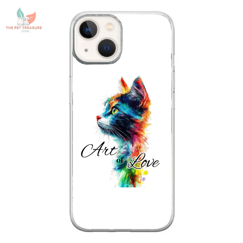 Cover iPhone Gatto  Art of Love  Custodia Morbida Hoplix Bundle
