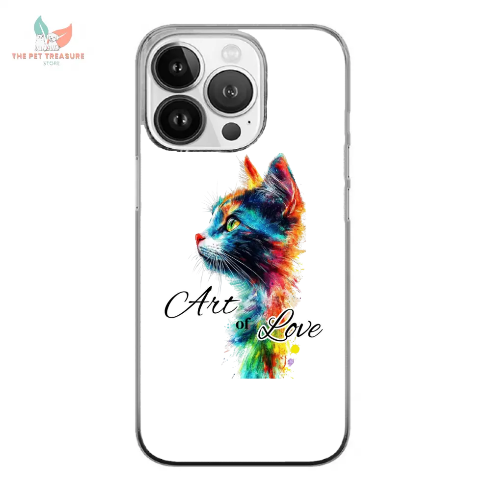 Cover iPhone Gatto  Art of Love  Custodia Morbida Hoplix Bundle