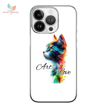 Cover iPhone Gatto  Art of Love  Custodia Morbida Hoplix Bundle