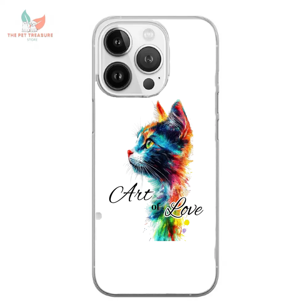 Cover iPhone Gatto  Art of Love  Custodia Morbida Hoplix Bundle