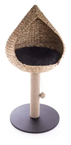Tiragraffi per gatti con cesto a goccia in giacinto d'acqua MARTIN