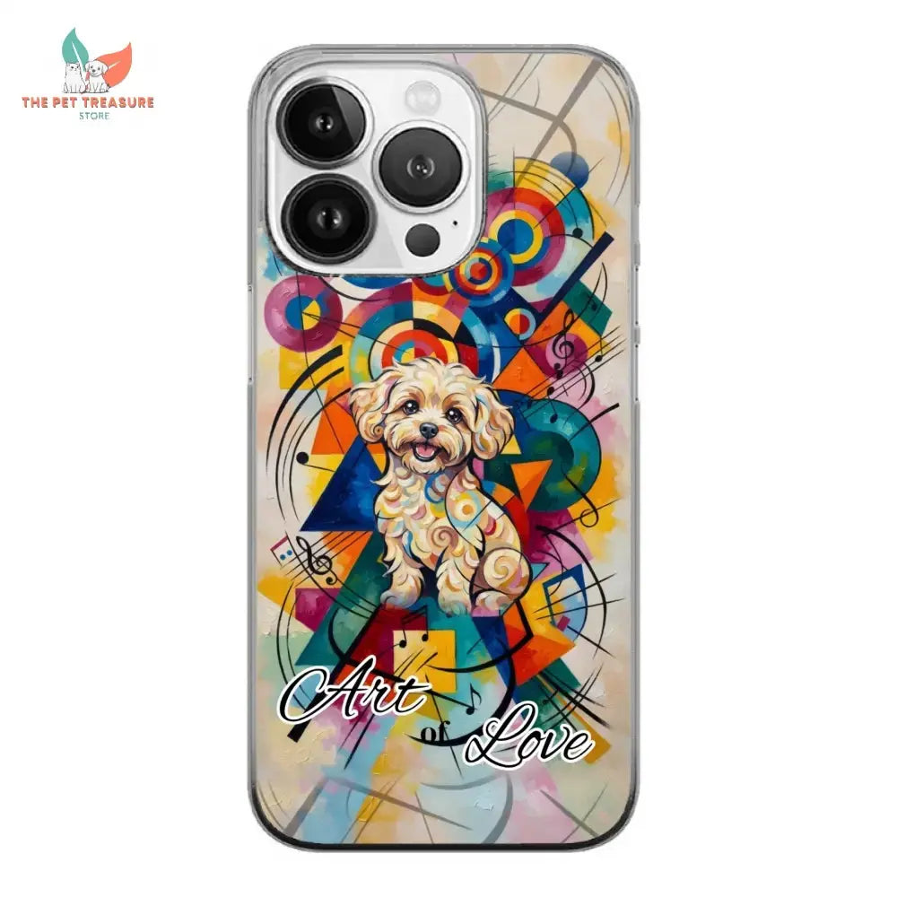 Cover Iphone Maltese Art of Love stile Kandinsky The Pet Treasure Store