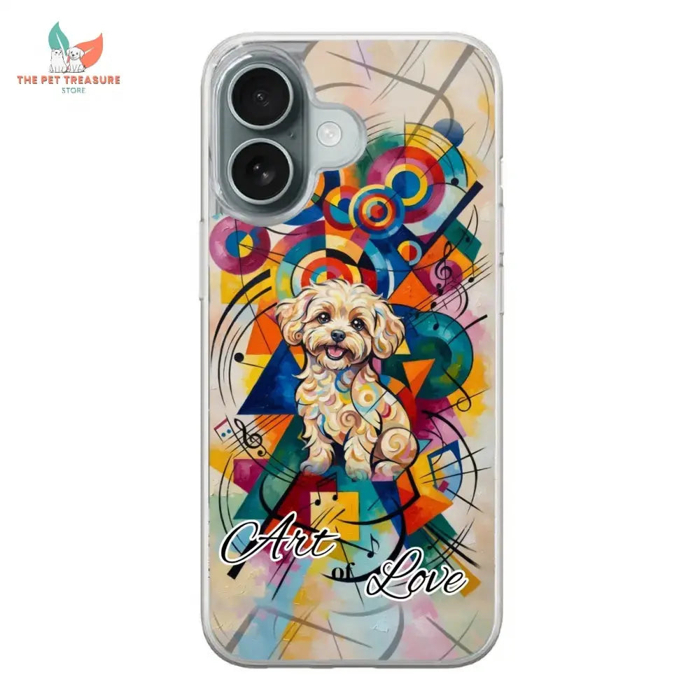 Cover Iphone Maltese Art of Love stile Kandinsky  The Pet Treasure Store