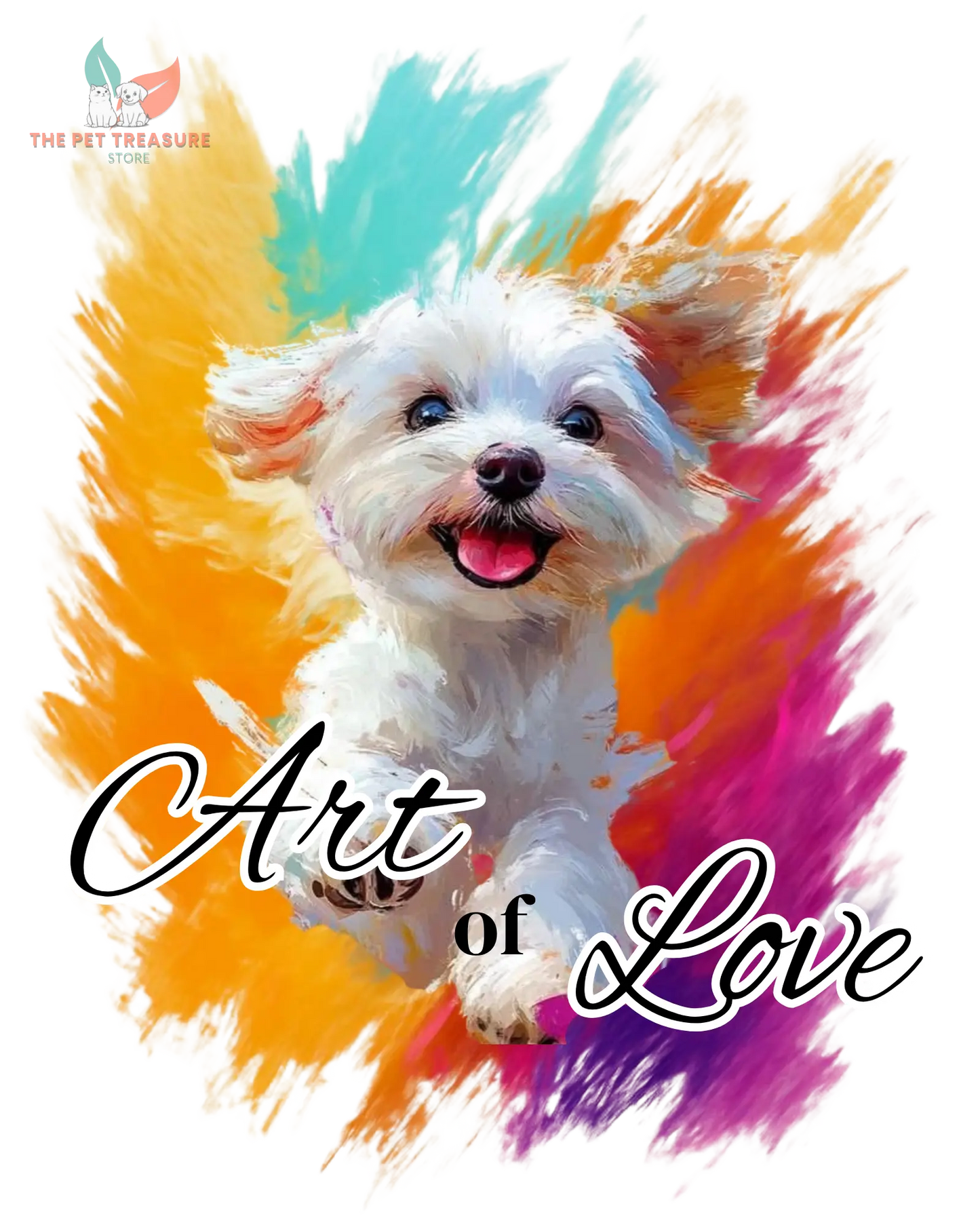 T-Shirt Donna in Cotone Organico- Maltese-Art of Love Hoplix T-Shirt Woman Organic