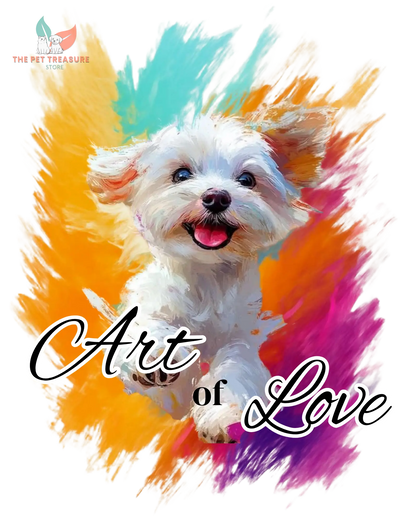 T-Shirt Donna in Cotone Organico- Maltese-Art of Love Hoplix T-Shirt Woman Organic